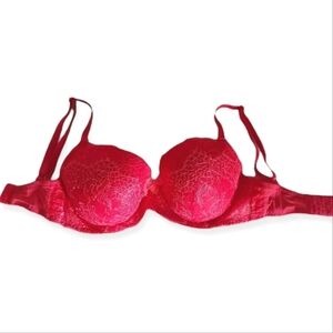 Victoria's Secret Hot 🔥 Cinnamon Red Lace Push-Up Bra💖32DDD Valentines 💝
